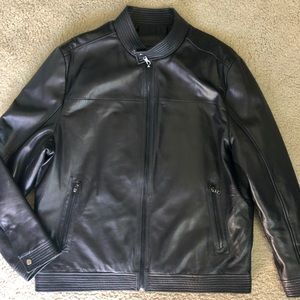 Calvin Klein Men’s Black Leather Jacket